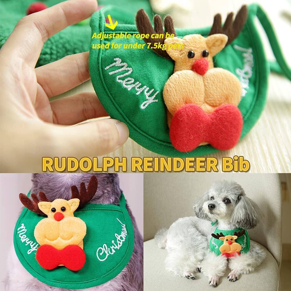 Cute Christmas Hats and Bandanas for Pets